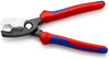 KNIPEX 95 12 200 Cable Shears with twin cutting edge with multi-component grips burnished 200 mm