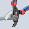 KNIPEX 95 12 200 Cable Shears with twin cutting edge with comfort handles burnished 200 mm