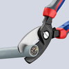 KNIPEX 95 12 200 Cable Shears with twin cutting edge with comfort handles burnished 200 mm