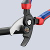 KNIPEX 95 12 200 Cable Shears with twin cutting edge with comfort handles burnished 200 mm