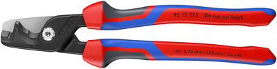 KNIPEX 95 12 225 StepCut® XL Cable shears with step cut with comfort handles burnished