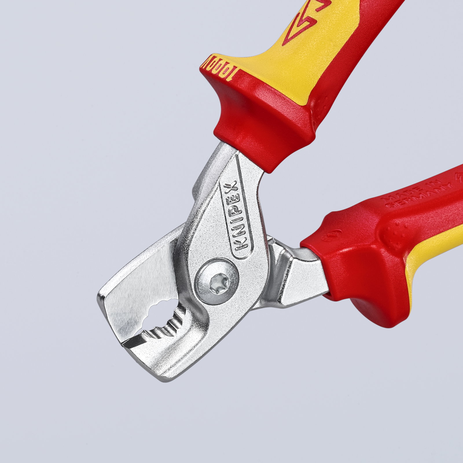 KNIPEX 95 16 160 StepCut® Cable Shears insulated with multi-component grips, VDE-tested chrome-plated 160 mm – Image 6 of 7