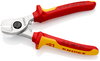 KNIPEX 95 16 165 SB Cable Shears insulated with multi-component grips, VDE-tested chrome-plated 165 mm (self-service card/blister)