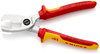 KNIPEX 95 16 200 SB Cable Shears with twin cutting edge insulated with multi-component grips, VDE-tested chrome-plated 200 mm (self-service card/blister)