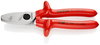 KNIPEX 95 17 200 Cable Shears with twin cutting edge with dipped insulation, VDE-tested chrome-plated 200 mm