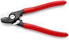 KNIPEX 95 21 165 Cable Shears with opening spring plastic coated burnished 165 mm