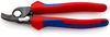 KNIPEX 95 22 165 Cable Shears with opening spring with multi-component grips burnished 180 mm