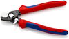 KNIPEX 95 22 165 Cable Shears with opening spring with multi-component grips burnished 180 mm