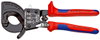 KNIPEX 95 31 250 Cable Cutter (ratchet action) with multi-component grips black lacquered 250 mm (self-service card/blister)