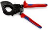 KNIPEX 95 31 250 Cable Cutter (ratchet action) with multi-component grips black lacquered 250 mm (self-service card/blister)