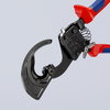 KNIPEX 95 31 250 Cable Cutter (ratchet action) with multi-component grips black lacquered 250 mm (self-service card/blister)