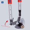 KNIPEX 95 32 038 Cable Shears (ratchet action) with telescopic handles with multi-component grips 570 mm