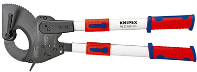 KNIPEX 95 32 060 Cable Cutter (ratchet action) with telescopic handles with multi-component grips 630 mm