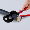 KNIPEX 95 32 320 Cable Cutter (ratchet principle, 3-stage) with multi-component grips black atramentized 320 mm