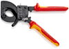 KNIPEX 95 36 250 Cable Cutter (ratchet action) insulated with multi-component grips, VDE-tested black lacquered 250 mm (self-service card/blister)