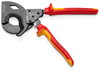 KNIPEX 95 36 315 A Cable Cutter (ratchet action) for steel wire armoured cables (SWA cable) insulated with multi-component grips, VDE-tested black lacquered 315 mm