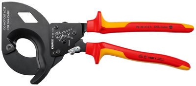 KNIPEX 95 36 315 A Cable Cutter (ratchet action) for steel wire armoured cables (SWA cable) insulated with multi-component grips, VDE-tested black lacquered 315 mm