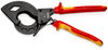 KNIPEX 95 36 320 Cable Cutter (ratchet principle, 3-stage) insulated with multi-component grips, VDE-tested black atramentized 320 mm