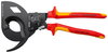 KNIPEX 95 36 320 Cable Cutter (ratchet principle, 3-stage) insulated with multi-component grips, VDE-tested black atramentized 320 mm