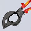 KNIPEX 95 36 320 Cable Cutter (ratchet principle, 3-stage) insulated with multi-component grips, VDE-tested black atramentized 320 mm