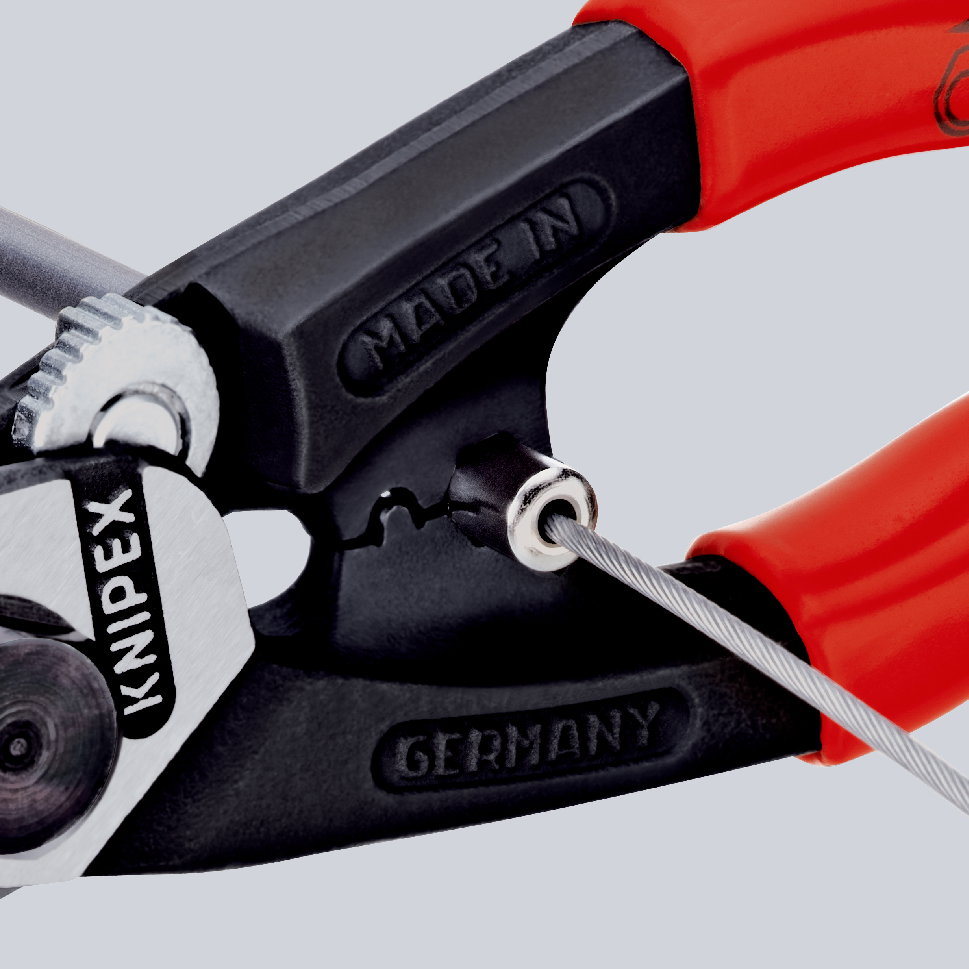 KNIPEX 95 62 190 Wire Rope Cutter forged with multi-component handles 190 mm – Image 2 of 5