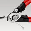 KNIPEX 95 62 190 T Wire Rope Cutter forged with multi-component grips, with integrated tether attachment point for a tool tether 190 mm