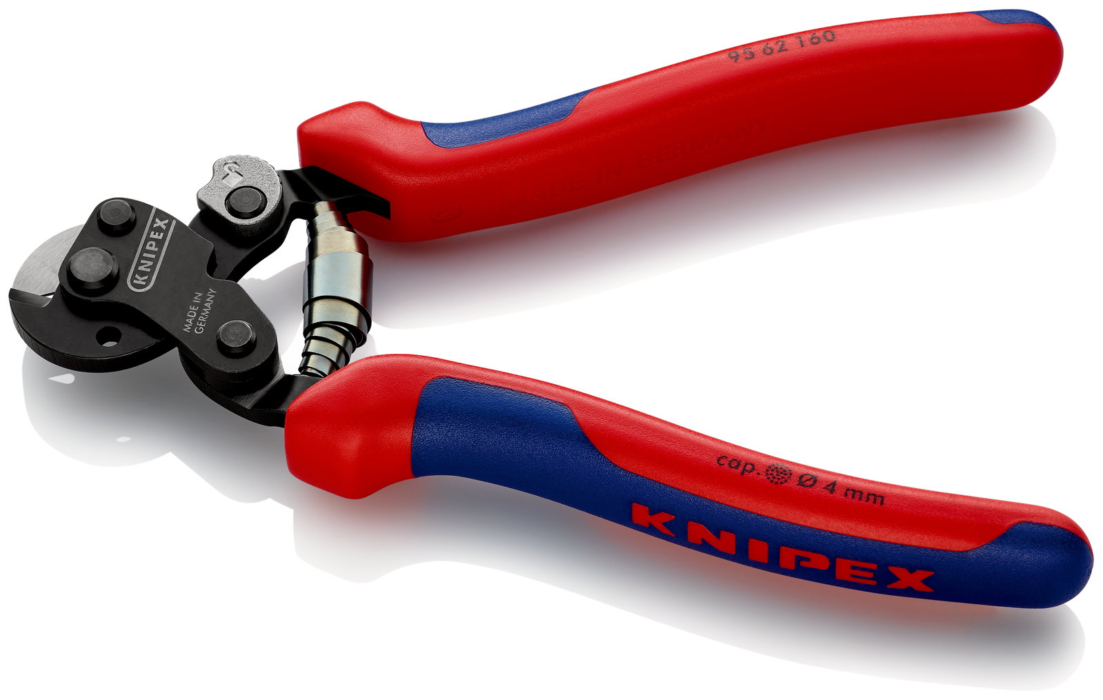 KNIPEX 95 62 160 Wire Rope Cutter also for high-strength wire rope with multi-component handles burnished 160 mm – Image 2 of 6