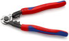 KNIPEX 95 62 190 SB Wire Rope Cutter forged with multi-component handles 190 mm