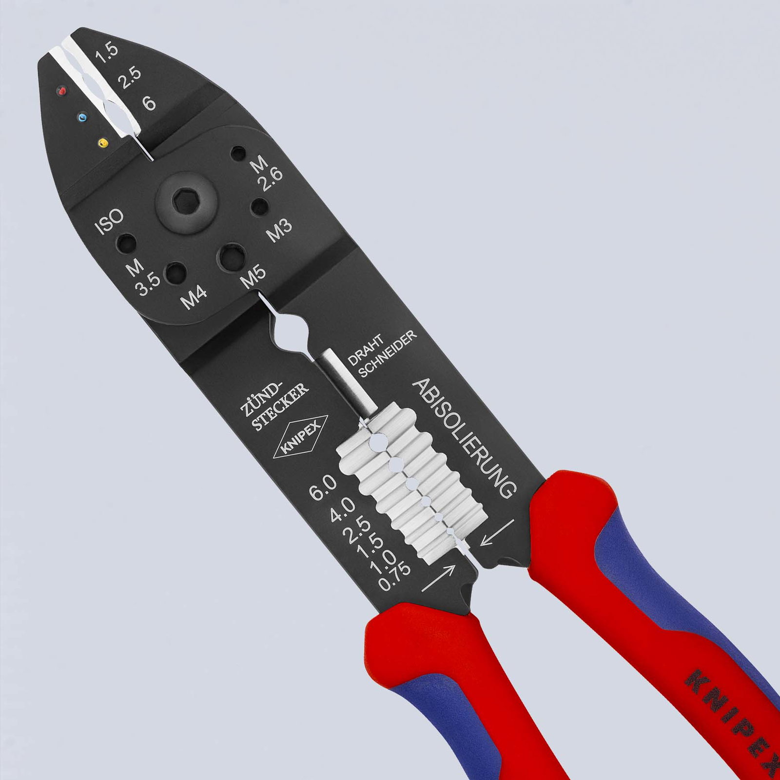 KNIPEX 97 21 215 Crimping Pliers with multi-component handles black lacquered 230 mm – Image 6 of 6
