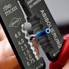 KNIPEX 97 21 215 B Crimping Pliers with multi-component grips black lacquered 230 mm