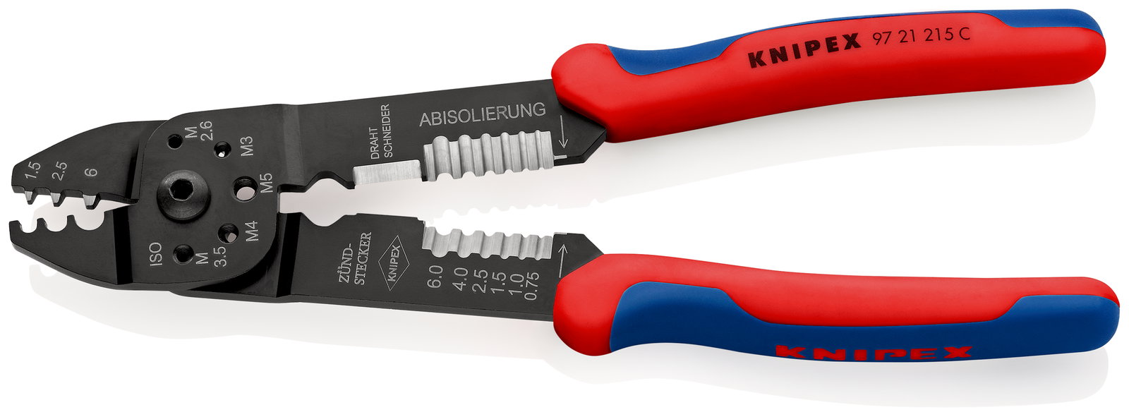 KNIPEX 97 21 215 C Crimping Pliers with multi-component handles black lacquered 230 mm – Image 2 of 5