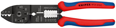KNIPEX 97 21 215 C Crimping Pliers with multi-component grips black lacquered 230 mm