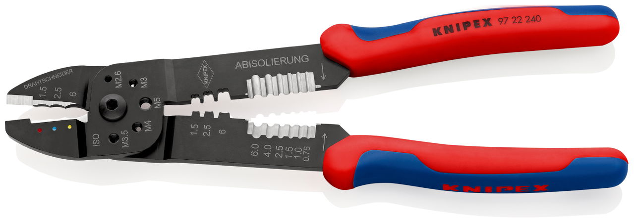 KNIPEX 97 22 240 Crimping Pliers with multi-component handles black lacquered 240 mm – Image 2 of 6