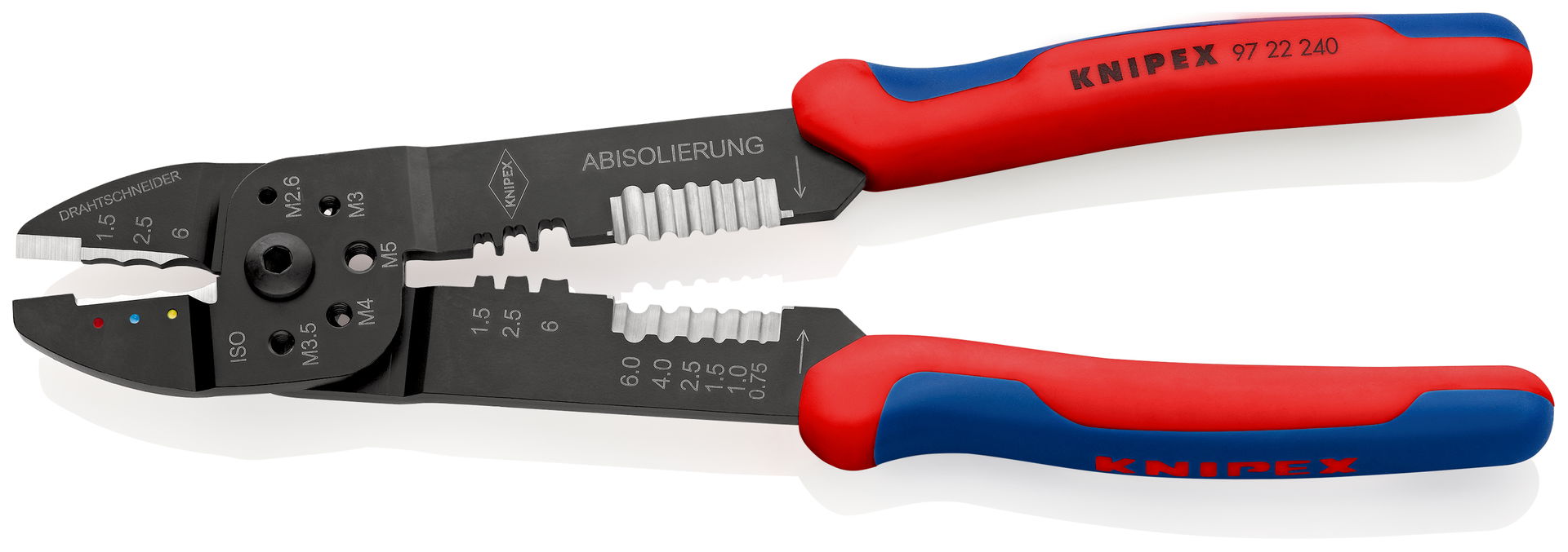 KNIPEX 97 22 240 Crimping Pliers with multi-component handles black lacquered 240 mm – Image 2 of 6