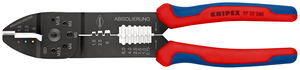 KNIPEX 97 22 240 Crimping Pliers with multi-component grips black lacquered 240 mm