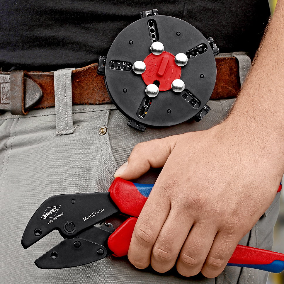 KNIPEX 97 33 02 MultiCrimp® Crimping Pliers with changer magazine with multi-component handles burnished 250 mm – Image 3 of 4