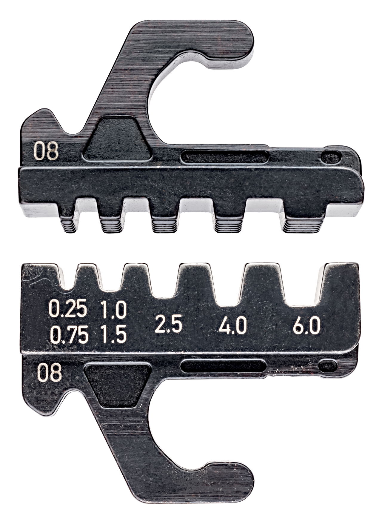 KNIPEX 97 39 08 Crimping die for insulated and non-insulated wire ferrules 0.25 - 6 mm² 