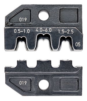 KNIPEX 97 49 05 Crimping die for non-insulated open plug-type connectors 4.8 + 6.3 mm