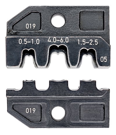 KNIPEX 97 49 05 Crimping die for non-insulated open plug-type connectors 4.8 + 6.3 mm