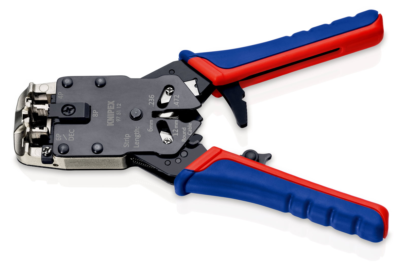 KNIPEX 97 51 12 Crimping Pliers for Western plugs with multi-component handles burnished 200 mm – Image 2 of 5