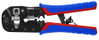 KNIPEX 97 51 13 Crimping Pliers for RJ45 Western plugs with multi-component handles burnished 190 mm