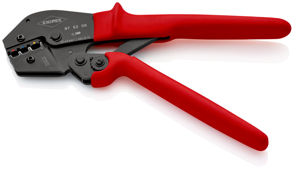KNIPEX 97 52 06 Crimping Pliers for two-hand operation with non-slip plastic grips burnished 250 mm – Image 2 of 5