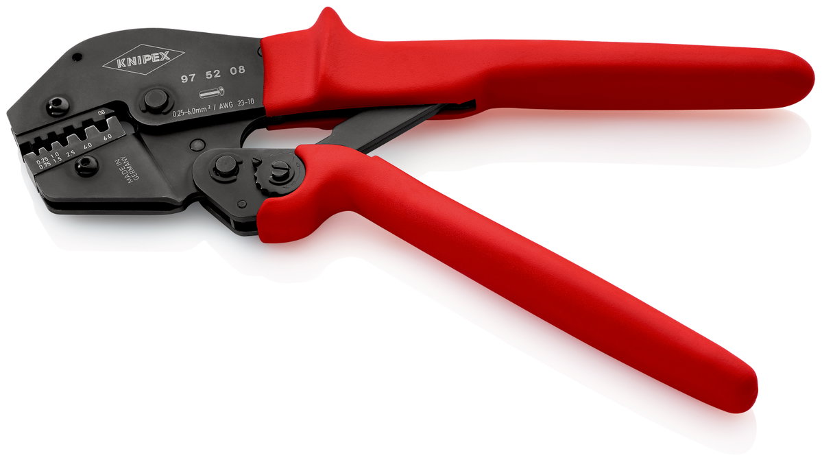 KNIPEX 97 52 08 Crimping Pliers for two-hand operation with non-slip plastic grips burnished 250 mm – Image 2 of 6