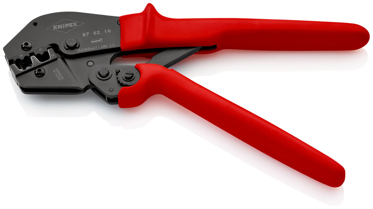 KNIPEX 97 52 19 Crimping Pliers for two-hand operation with non-slip plastic grips burnished 250 mm – Image 2 of 5