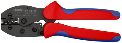 KNIPEX 97 52 34 PreciForce® Crimping Pliers with multi-component grips burnished 220 mm