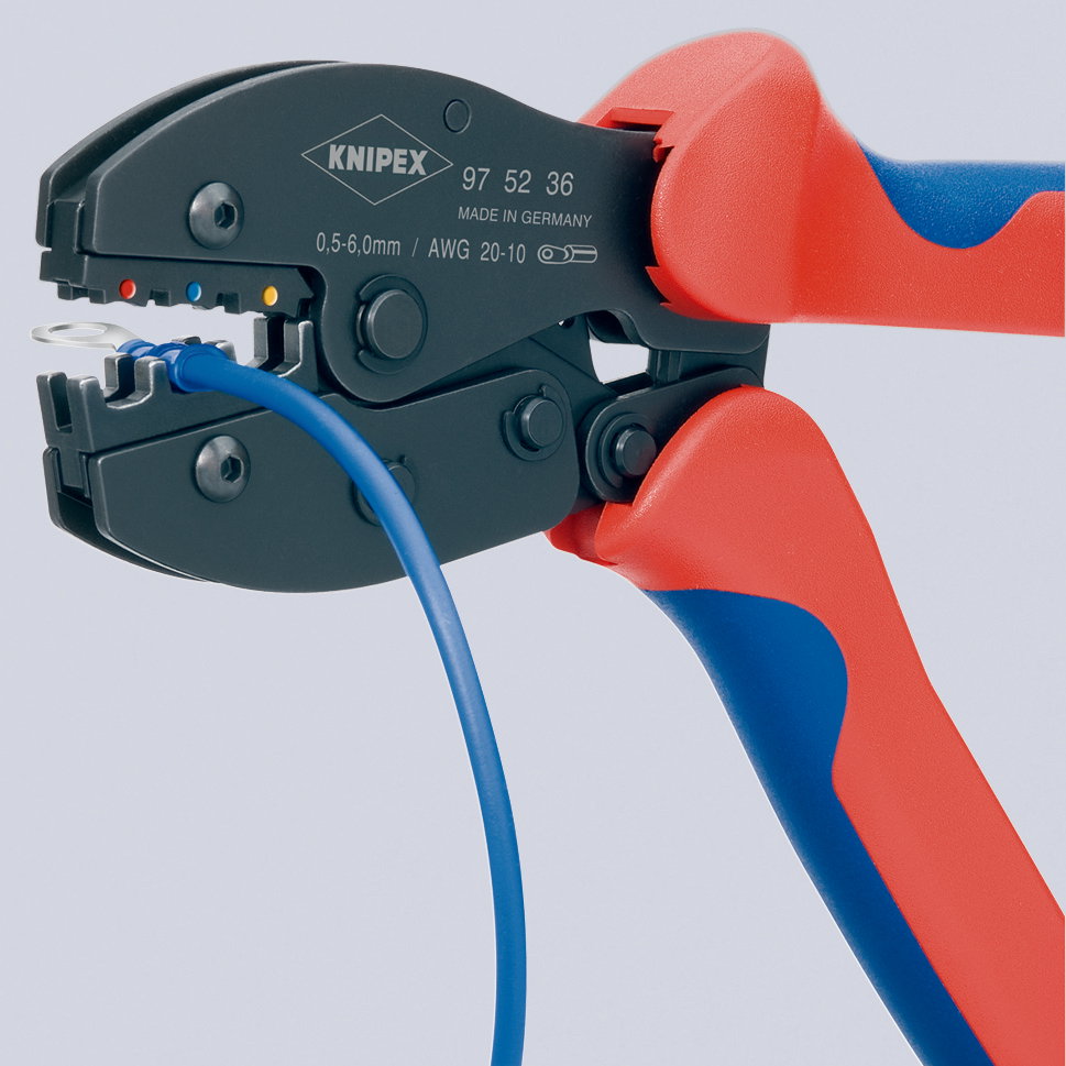 KNIPEX 97 52 36 PreciForce Crimping Pliers with multi-component handles burnished 220 mm – Image 3 of 4