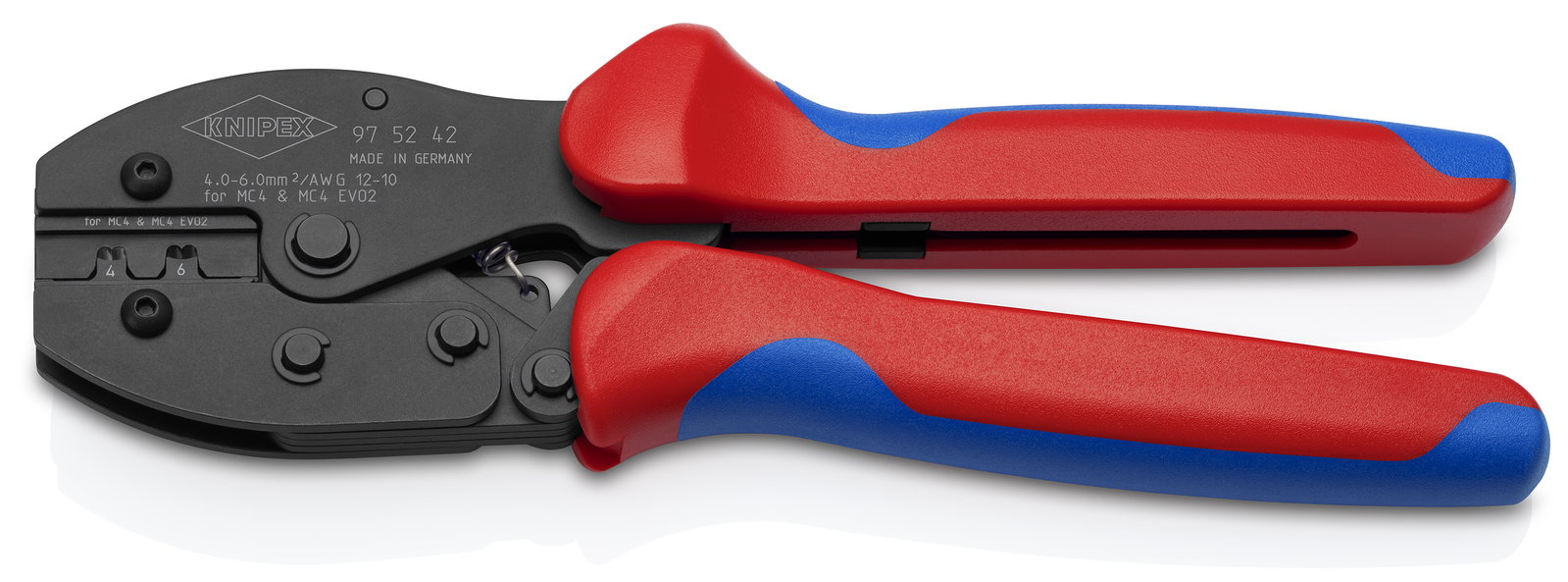 KNIPEX 97 52 42 SB PreciForce Crimping pliers for MC4®/MC4® Evo 2 connectors with non-slip plastic grips burnished 220 mm – Image 2 of 9