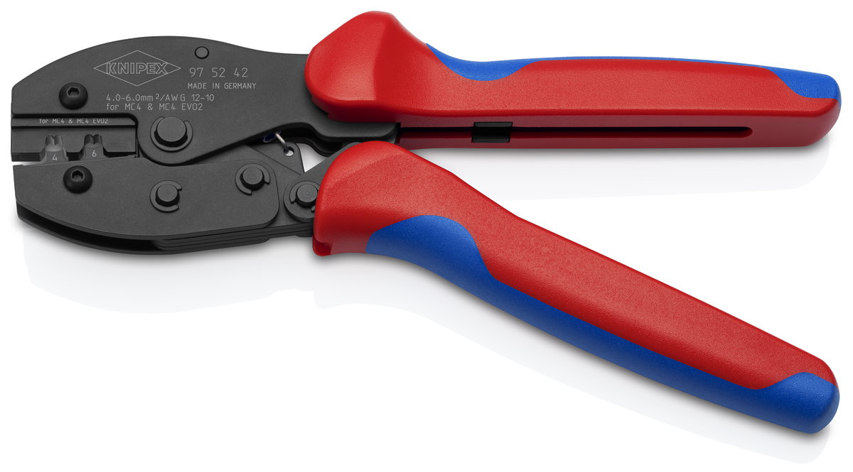 KNIPEX 97 52 42 SB PreciForce Crimping pliers for MC4®/MC4® Evo 2 connectors with non-slip plastic grips burnished 220 mm – Image 3 of 9