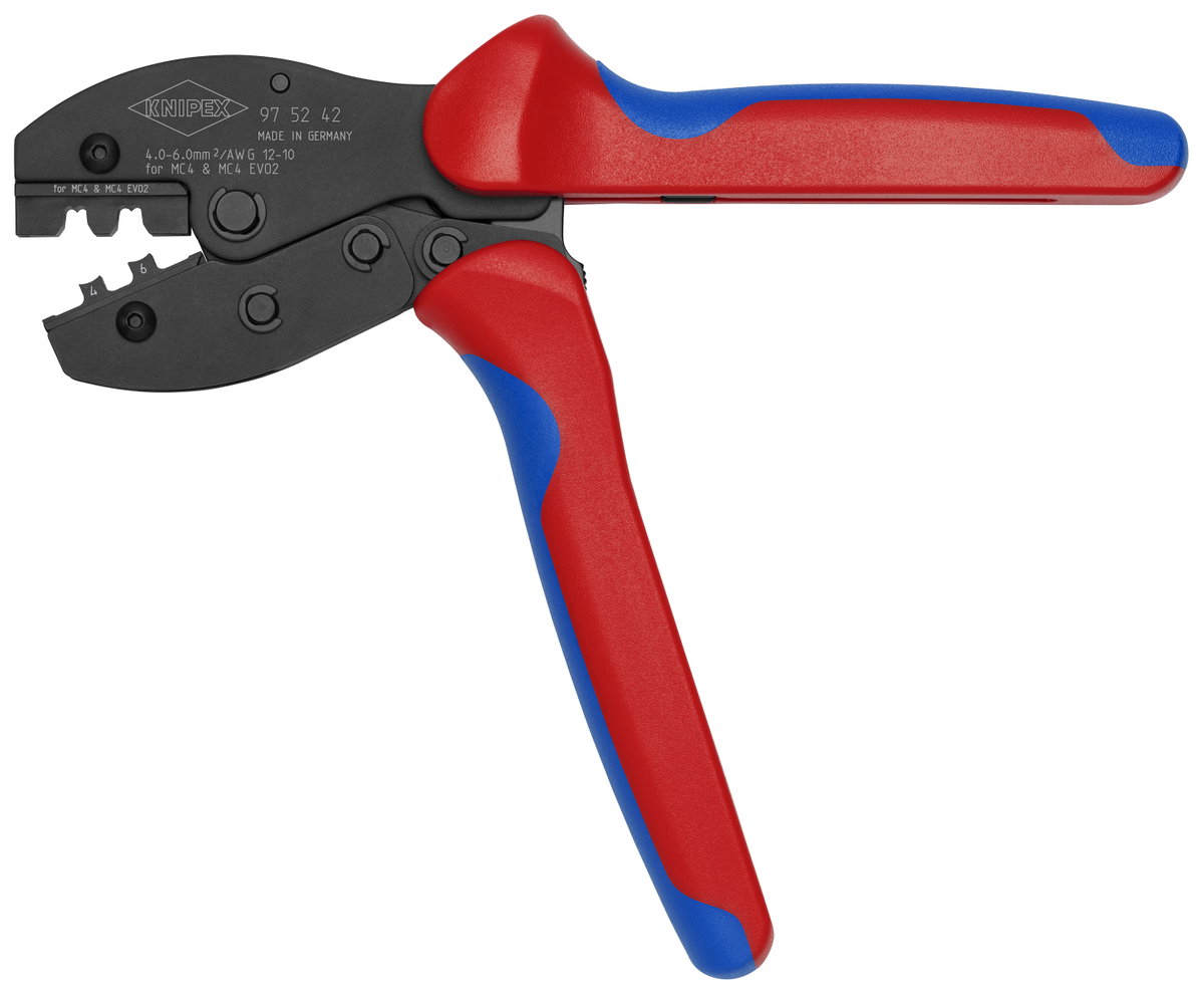 KNIPEX 97 52 42 SB PreciForce Crimping pliers for MC4®/MC4® Evo 2 connectors with non-slip plastic grips burnished 220 mm – Image 4 of 9