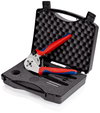 KNIPEX 97 52 65 Four-Mandrel Crimping Pliers for turned contacts with multi-component grips chrome-plated 230 mm